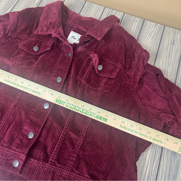 Per Se Maroon Corduroy Jacket Womne's Large 100% Cotton - Picture 8 of 12